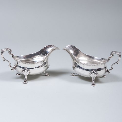 Pair of Early George III Silver Sauce Boats