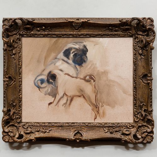 Henry Koehler (1927-2018): Sketch of Two Pugs