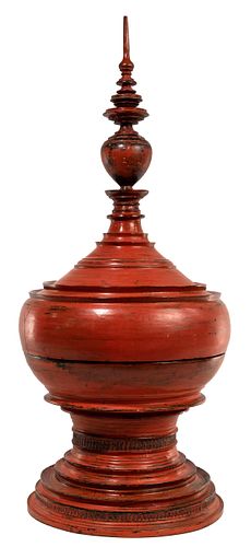 Burmese Lacquer Offering Vessel