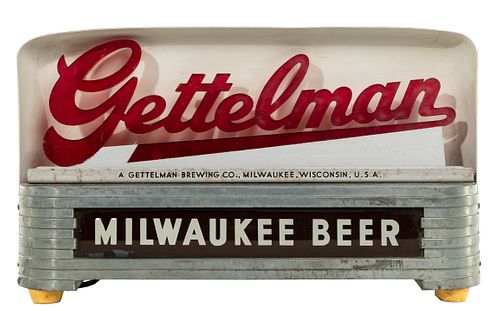 Milwaukee Beer 'Gettelman' Advertising Sign