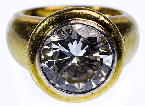18k Gold and 4.97 Carat Diamond Ring