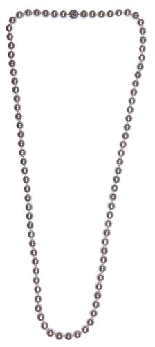 Cartier 18k White Gold, Cultured Pearl and Diamond Necklace