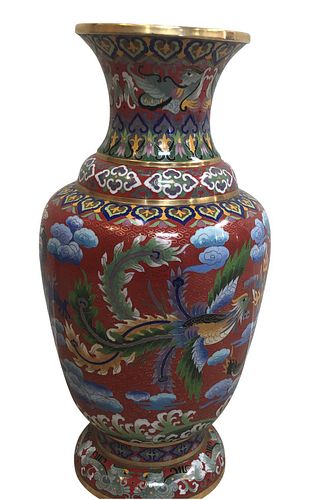 Vibrant Cloisonee Vase
