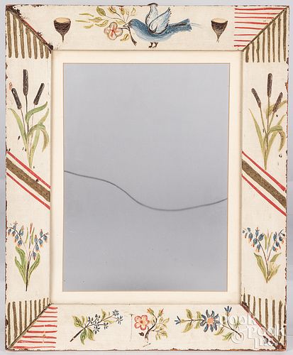 Folk art painted frame, ca. 1940