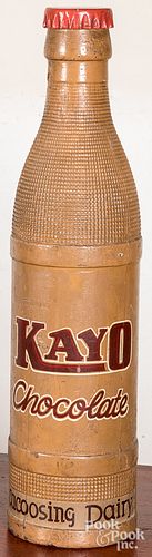 Kayo Chocolate milk bottle store display