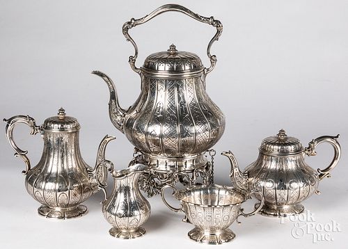 Five piece Elkington silver plated tea service