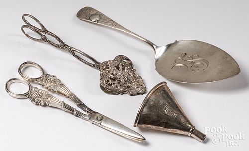 Group of miscellaneous silver serving pieces