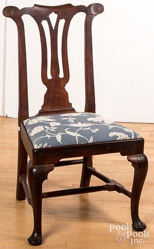 George II mahogany dining chair, ca. 1750.