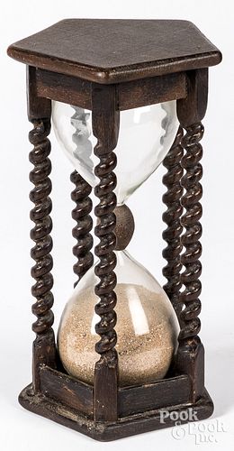 English oak sand timer, 19th c.
