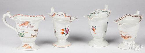 Four Chinese export helmet creamers, 19th c.