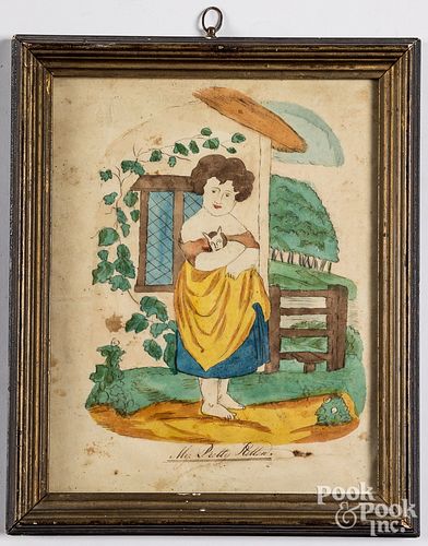 Hand colored lithograph, 19th c.