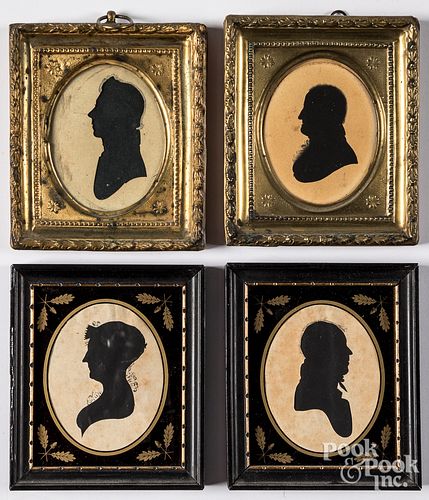 Four hollowcut silhouettes, 19th c.