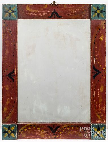 Painted pine frame, 19th c.