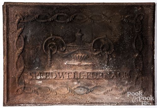 Scarce Speedwell Furnace cast iron stove plate