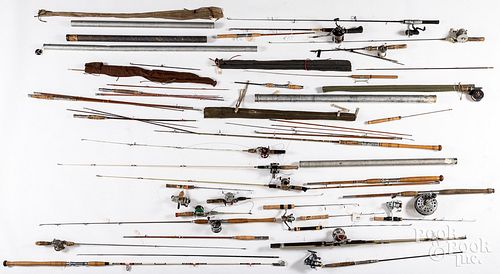 Miscellaneous fishing rods, most 20th c.