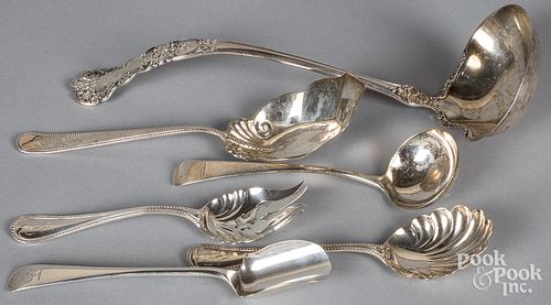 Group of sterling silver serving pieces
