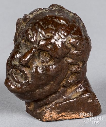 Gutzon Borglum bronze head of a gentleman