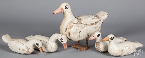 Carved and painted garden duck decoy, ca. 1940
