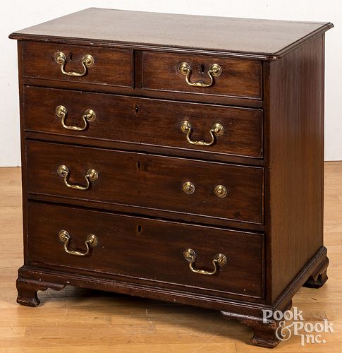Diminutive Chippendale mahogany chest of drawers