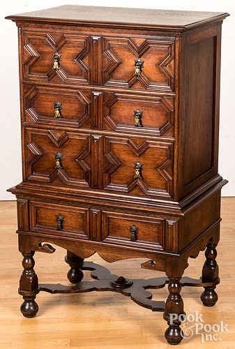 Kittinger William and Mary style oak cupboard