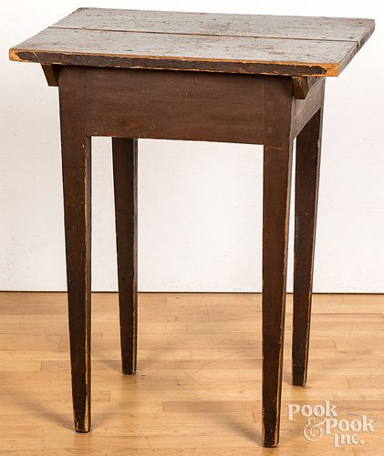 Painted pine end table 19th c.