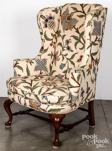Queen Anne style wing chair.