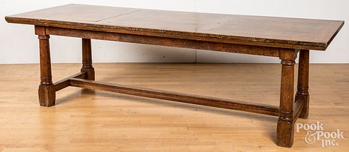Oak refectory table, early 20th c.