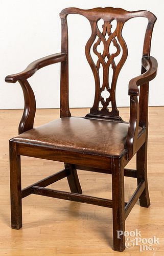 George III mahogany armchair, 18th c.