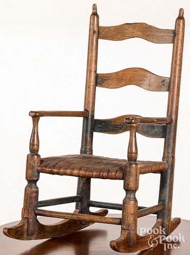 Painted child's rocking chair, late 18th c.