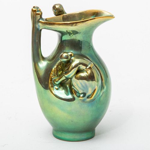 Zsolnay Signed Figural Pitcher