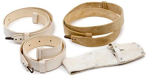 Early White Buff Leather Musket Sling and More 