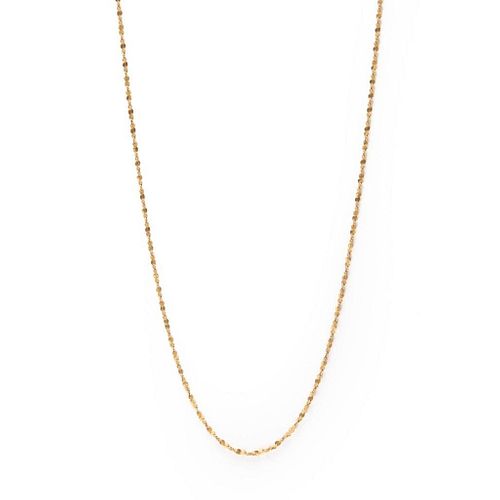 Necklace, GIA 14K yellow gold Italian made gold necklace