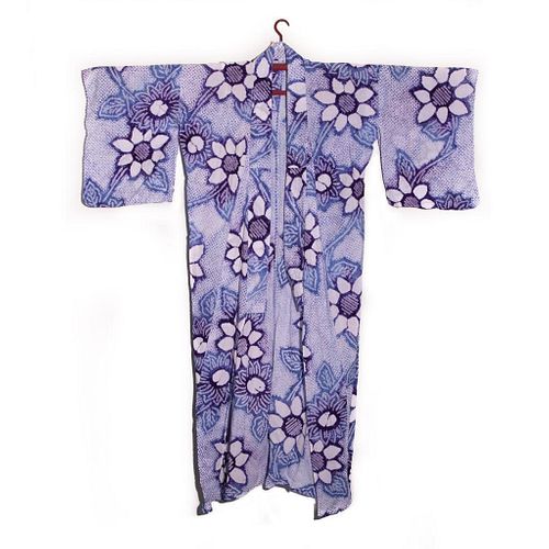 1950s vintage Japanese handwoven cotton kukata kimono