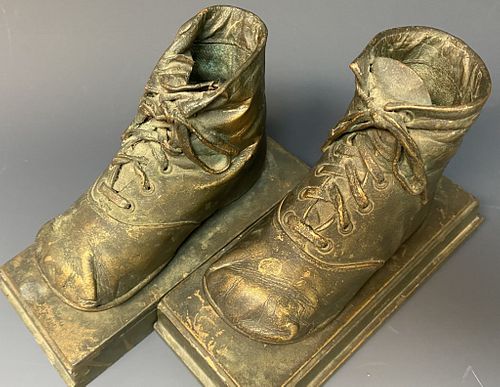 Pair of Bronzed Shoe Bookends