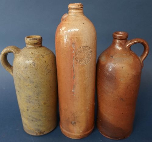 Three Stoneware Bottles