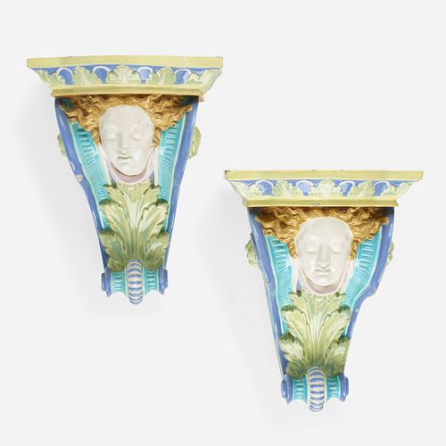 Royal Worcester, Figural wall brackets, pair