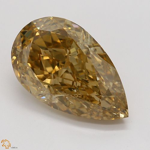 3.12 ct, Natural Fancy Brown Orange Even Color, SI1, Pear cut Diamond (GIA Graded), Appraised Value: $37,000 