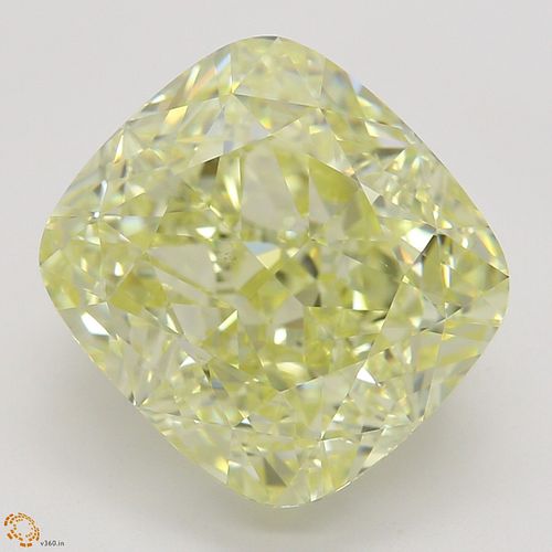 5.02 ct, Natural Fancy Yellow Even Color, VS1, Cushion cut Diamond (GIA Graded), Appraised Value: $172,300 