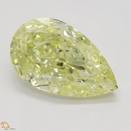 1.50 ct, Natural Fancy Yellow Even Color, SI1, Pear cut Diamond (GIA Graded), Appraised Value: $20,500 