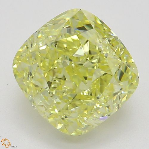 1.57 ct, Natural Fancy Intense Yellow Even Color, IF, Cushion cut Diamond (GIA Graded), Appraised Value: $40,300 