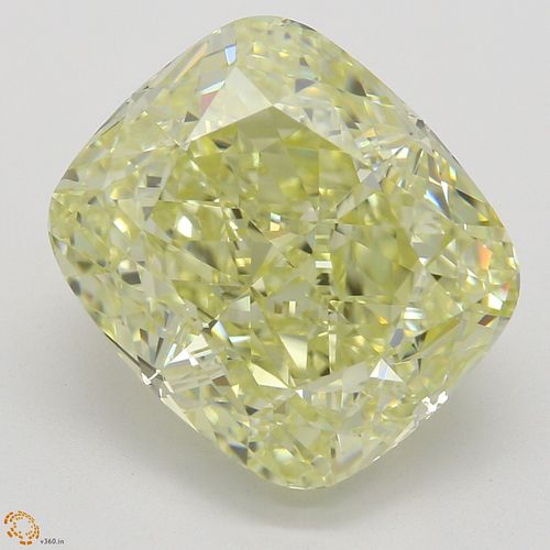 7.09 ct, Natural Fancy Yellow Even Color, VS2, Cushion cut Diamond (GIA Graded), Appraised Value: $245,200 