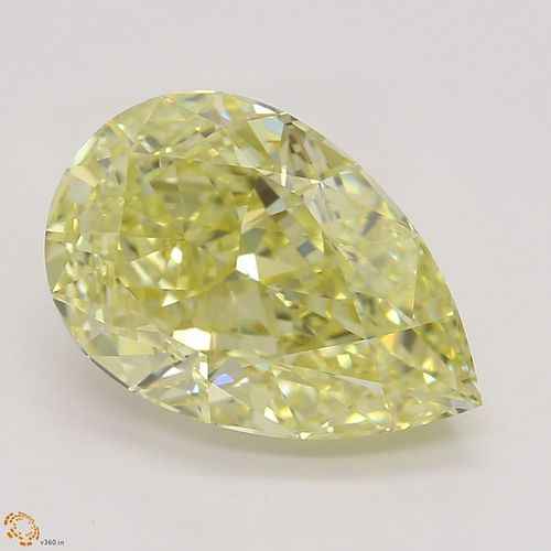 3.08 ct, Natural Fancy Yellow Even Color, VVS1, Pear cut Diamond (GIA Graded), Appraised Value: $101,000 