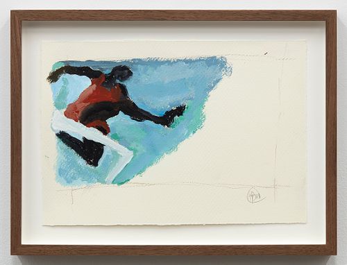 Reggie Burrows Hodges, "Leaping into Blackness: Sole Perspective (Study)", 2021