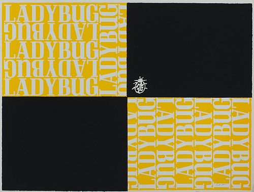 Corita Kent,  "l is for ladybug", 1968 