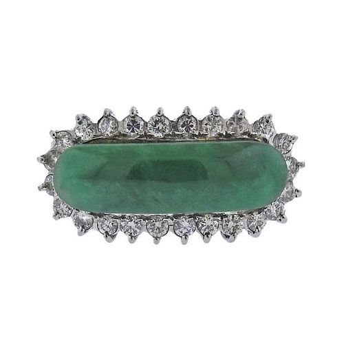 Jade Diamond Gold Ring