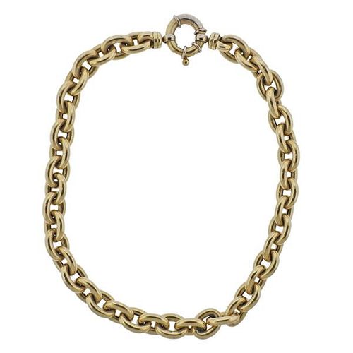 Urlamo Italy 18k Gold Oval Link Necklace