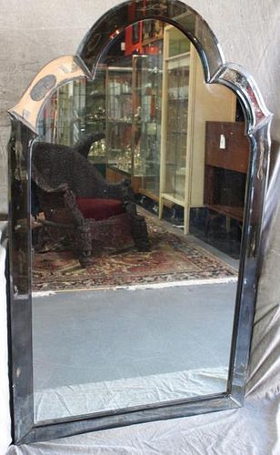 Decorative Smoke Glass Deco Arch Top Mirror