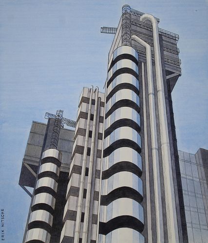 Erik Nitsche (1908-1998)"Lloyd's Building" W/C