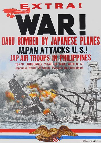 Chris Calle (B. 1961) "Bombing of Pearl Harbor"