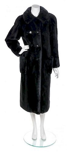 A Maximilian Grey Sheared Beaver Coat,